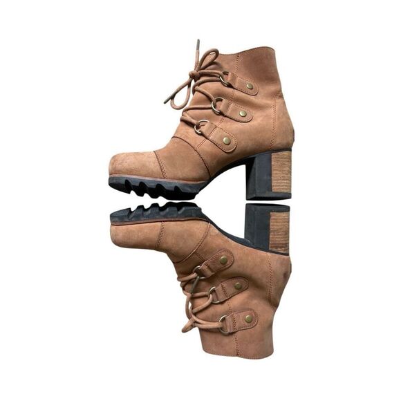 Sorel Addington Lace Up Bootie Womens Size 8.5 Elk Brown Leather Waterproof - Picture 6 of 11